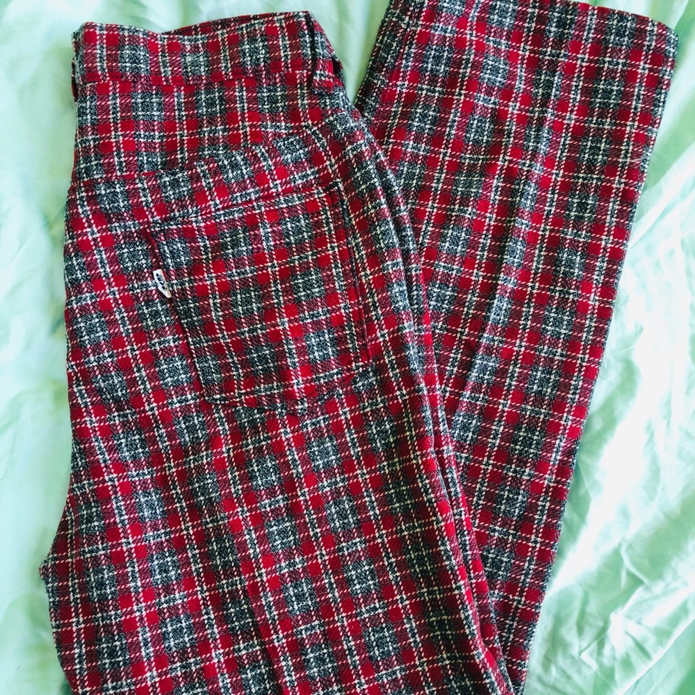 70s Vintage Checker High Waisted Levi Pants